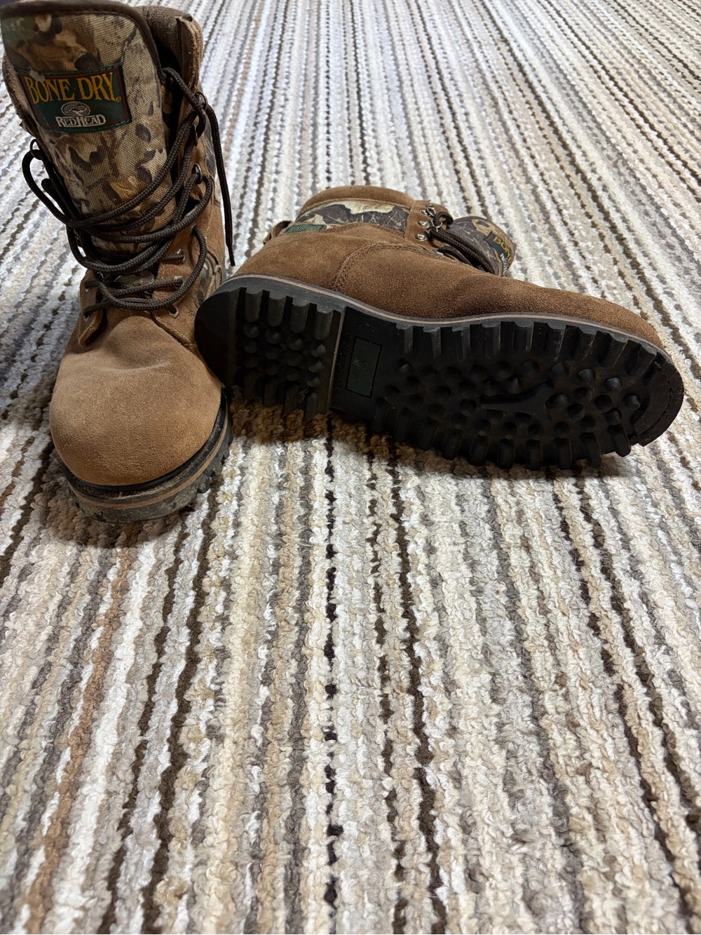 RedHead Brown Suede Hunting Boots with Camo Trim
